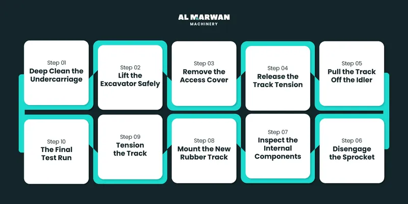 The 10 Expert Steps for Replacing Rubber Tracks on Mini Excavators