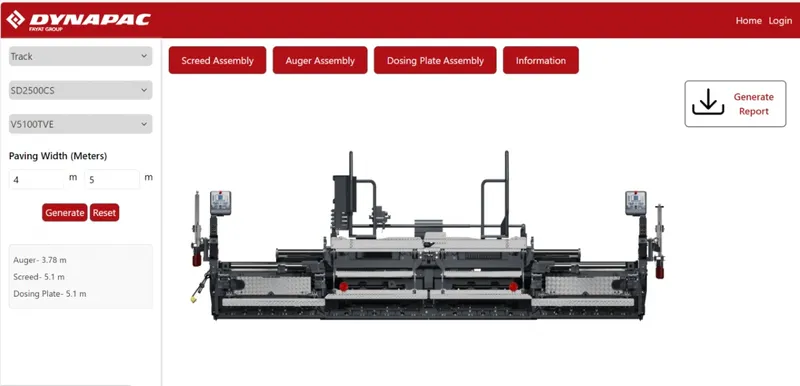 &nbsp;The Dynapac new Screed Configurator digital report for pavers