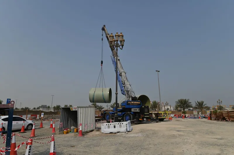 mobile crane at al marwan site