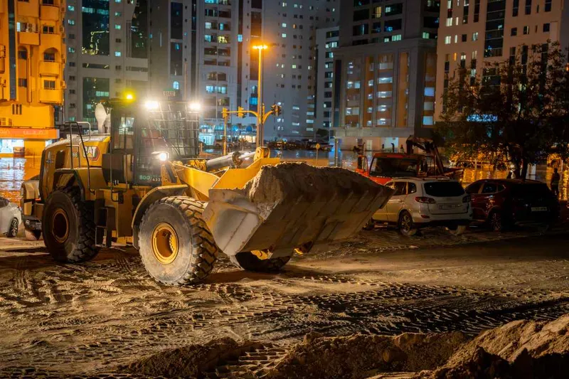 wheel loader on site