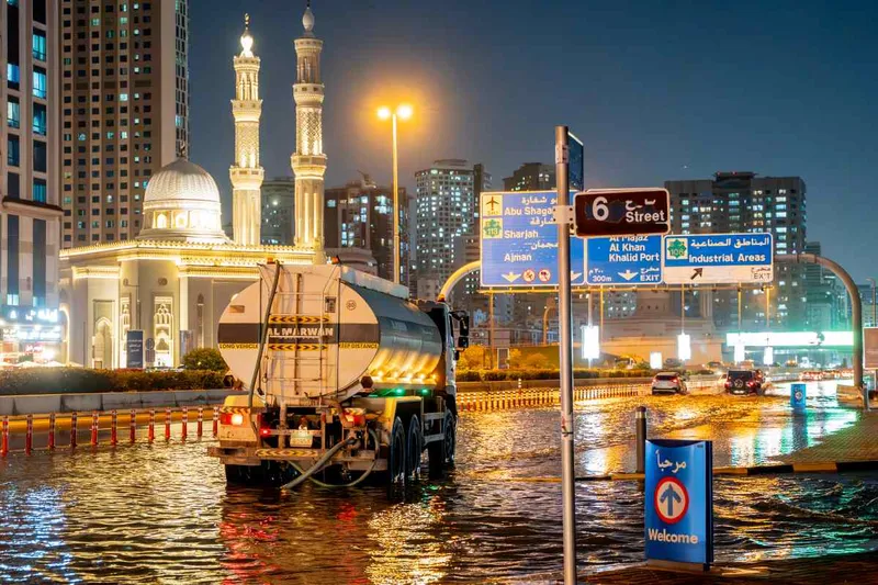 11 dedicated water tankers were deployed to the heart of the flood zones by Al Marwan