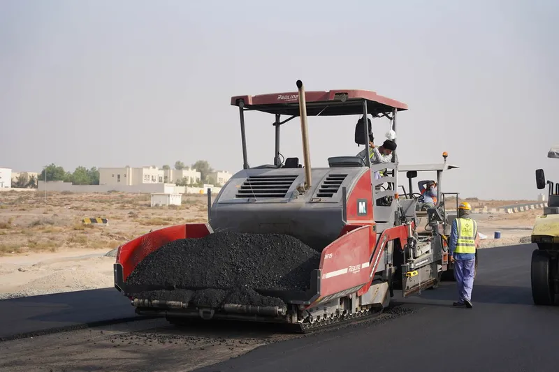 A Dynapac DRF25 paver on an Al Marwan job site