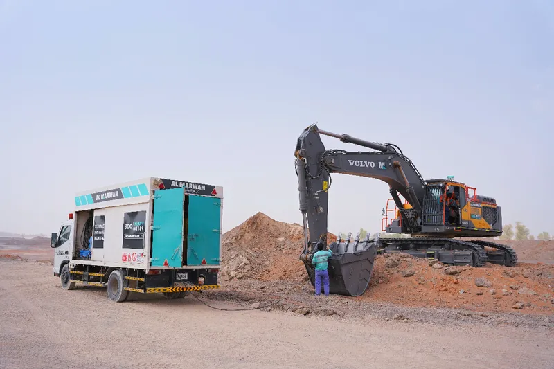 Al Marwan Machinery provides mobile service trucks to minimize downtime