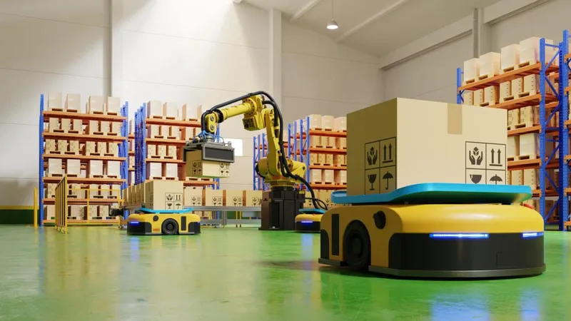 AGVs work continuously around the clock