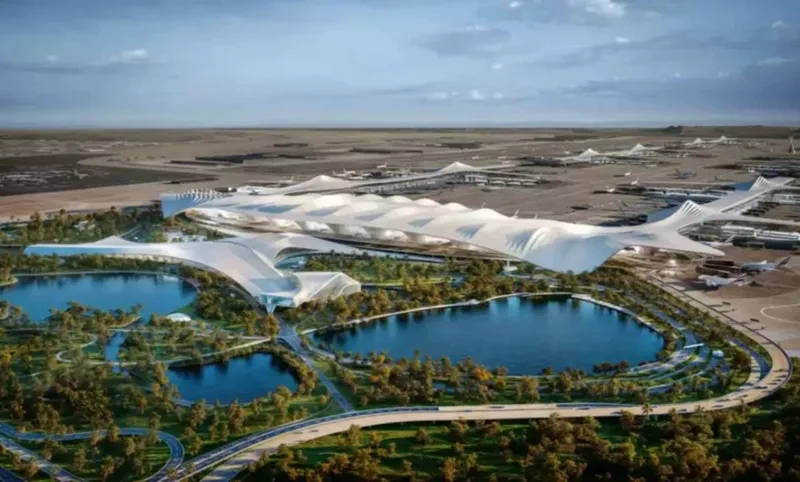 Al Maktoum Airport rendering - Image courtesy of Coop Himmelb(l)au