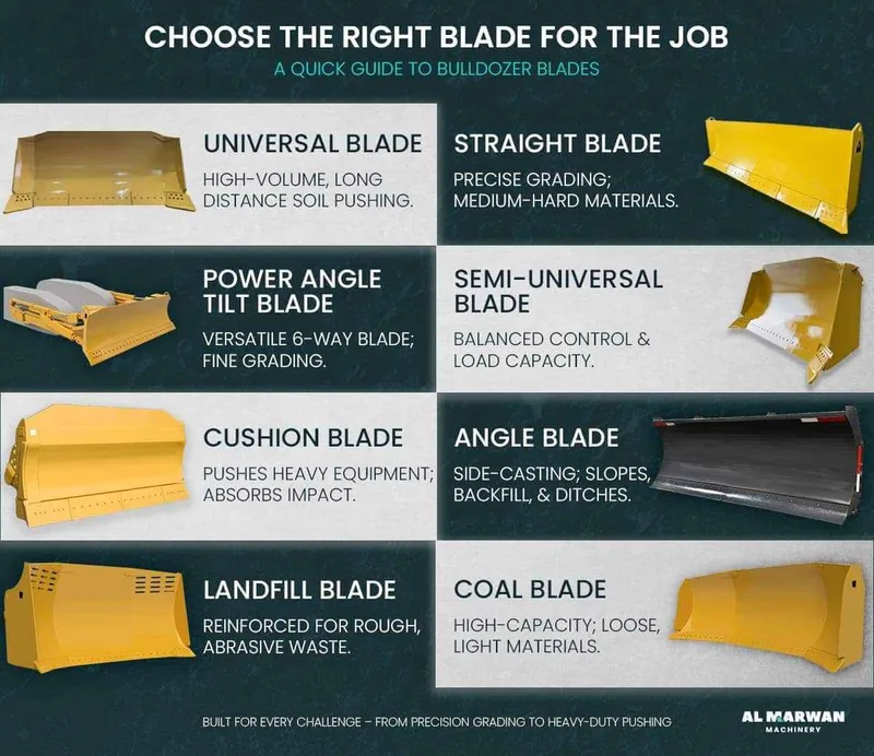 bulldozer blade types