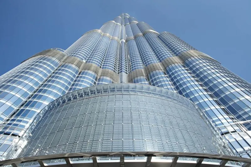 Worm's-eye view of Burj Khalifa, image courtesy of Arabia Horizons