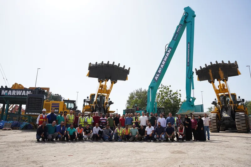 A picture of the Al Marwan Plant Hire Family Proud to have received the best rental company of the year award this CMME Awards 2023
