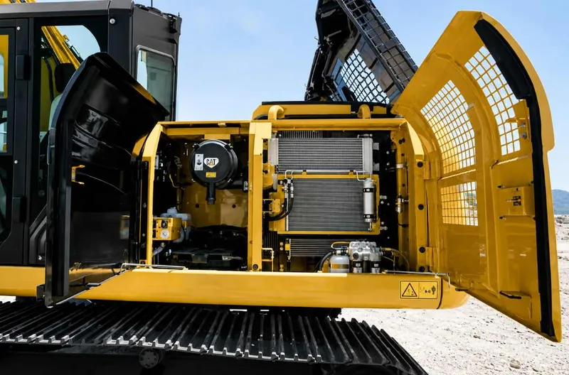 Excavator radiator/cooling system, filters and engine components