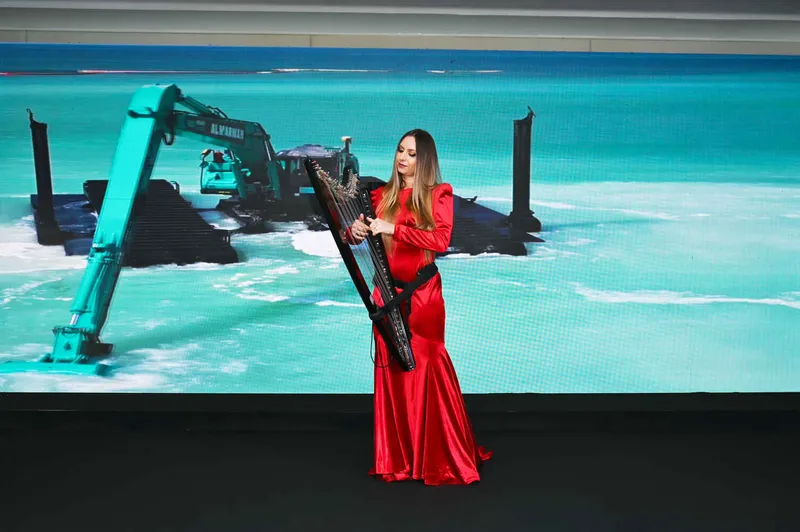 Harpist Playing UAE Anthem
