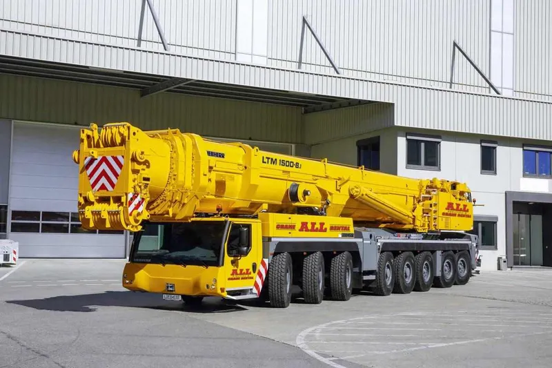 Heavy all-terrain mobile crane used for large bridge and infrastructure lifting tasks