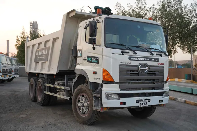 An Al Marwan Hino 700 tipper truck