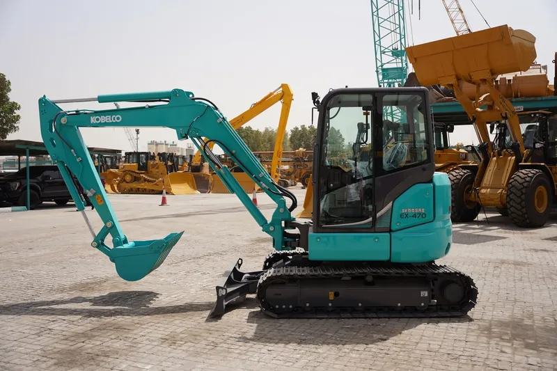 The most common size- 5-ton KOBELCO mini excavators excel in trenching, digging, and material handling