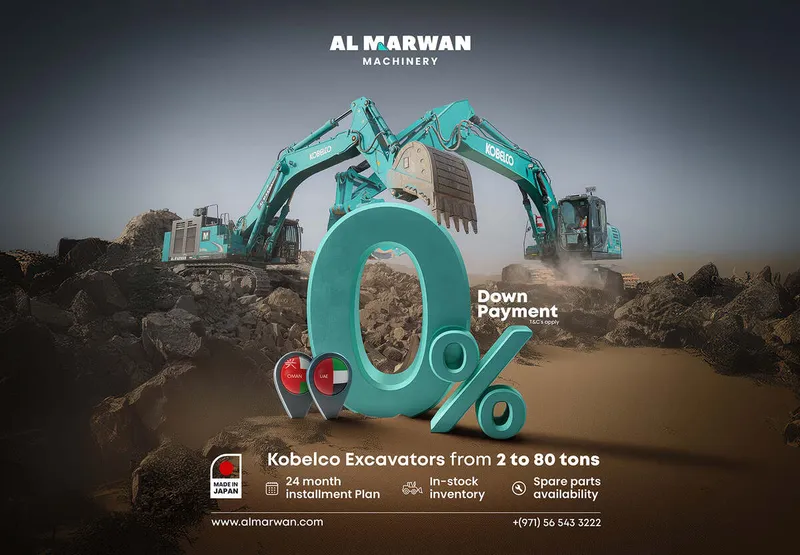 Al Marwan Machinery's limited-time offer on Kobeclo excavators