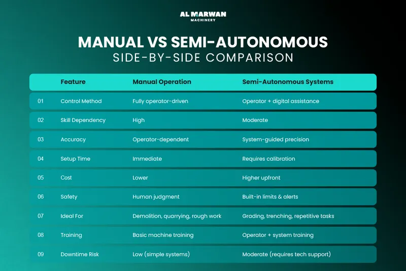 Manual vs. Semi-Autonomous: Side-by-Side Comparison