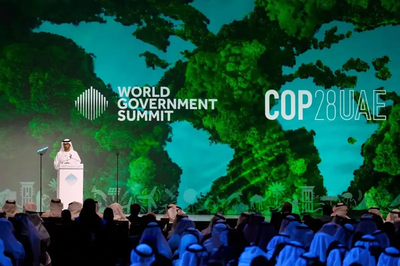 UAE demonstrates remarkable leadership in the global fight against climate change this year at COP28 - image courtesy of New Scientist