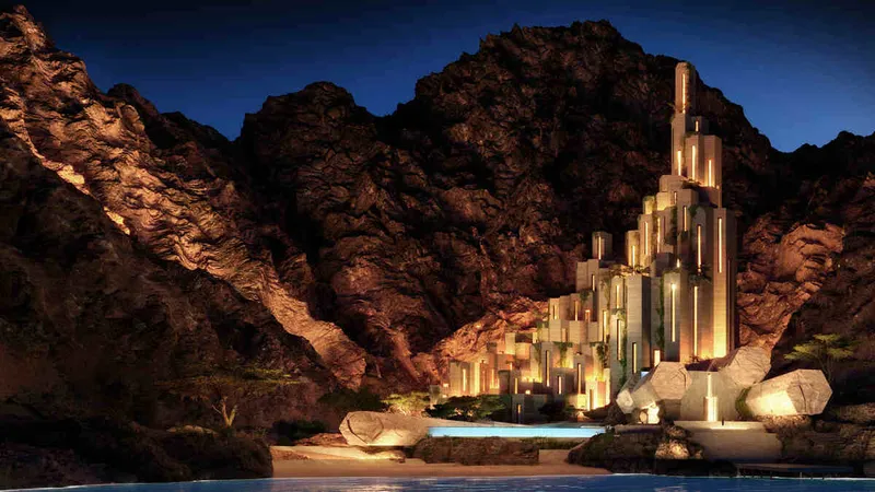 A rendered image of Siranna at night. Image courtesy of Woods Bagot.