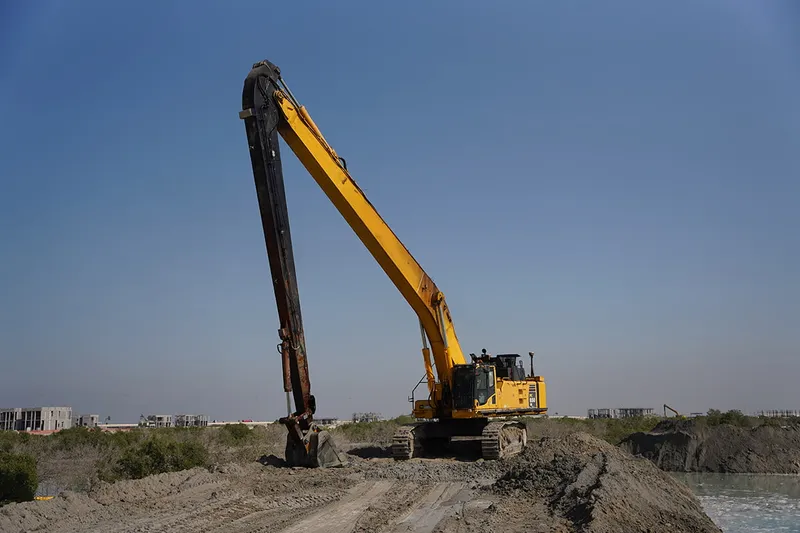 The Used 2018 Komatsu PC850-8R1 long boom excavator