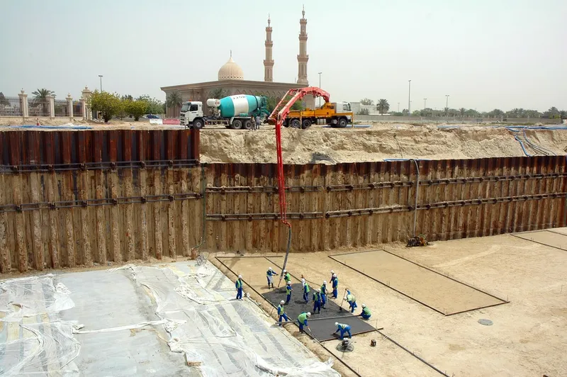 Early stages of developing the King Abdulaziz Road Building Project in Sharjah, UAE