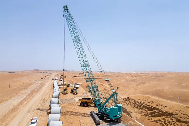 Used Kobelco Cranes from Al Marwan on Site
