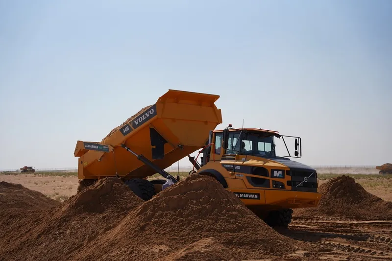 The Volvo A40G articulated dump truck wins earthmoving machinery of the year award at CMME Awards