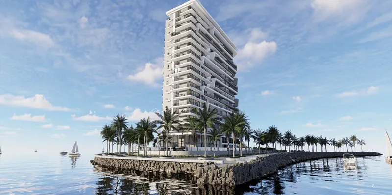 A rendering of the Icon tower in Yas Bay - Image courtesy of Advanced Properties