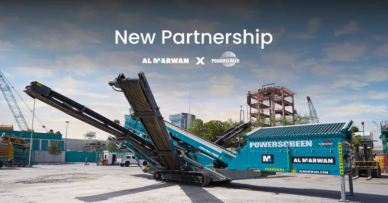 The news piece looks at the new partnership between Powerscreen by Terex and Al Marwan