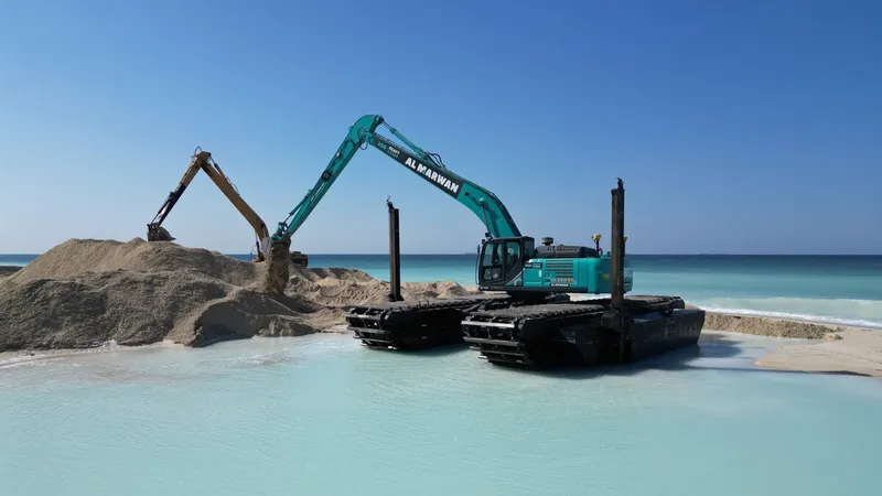 SK380 amphibious excavator