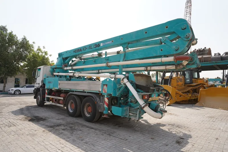 A Cifa concrete pump mounted on an Iveco truck