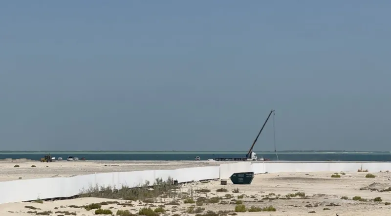 A current on the ground looks at the site