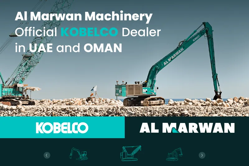 The article looked at the services Al Marwan provides as UAE's and Oman's dealer of KOBELCO cranes and excavators