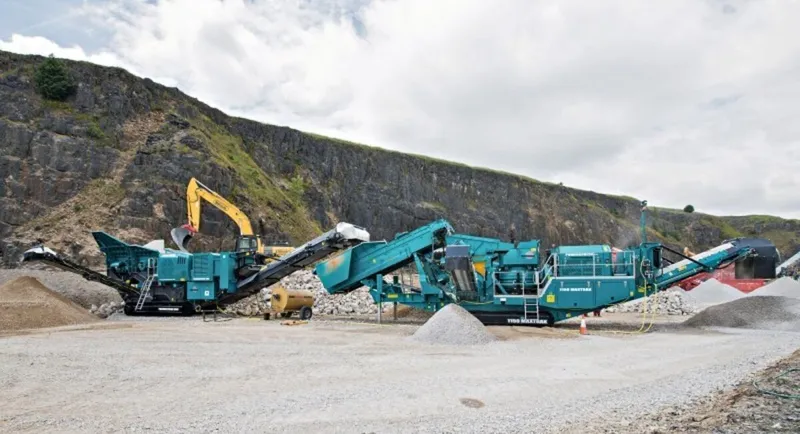 multiple jaw crushers in action