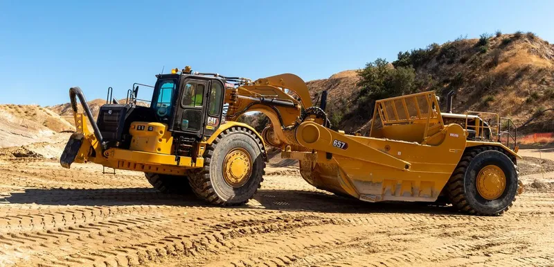 A CAT 657 scraper - image courtesy of CAT Rental Store