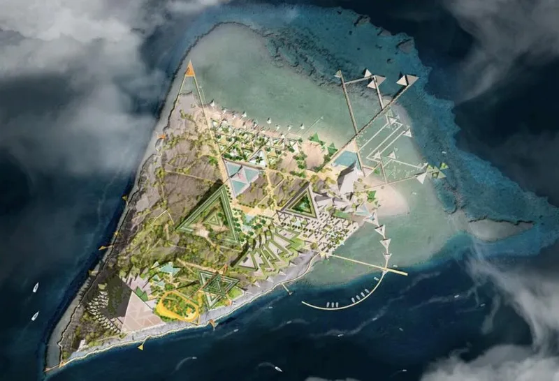 Shusha Island at NEOM project design proposal - image courtesy ResortX