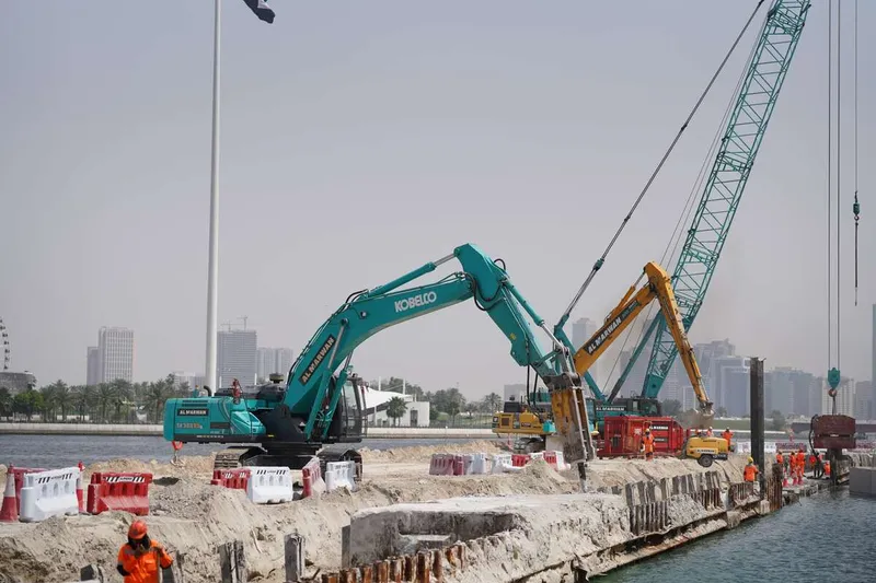 SK380 attached to jackhammer