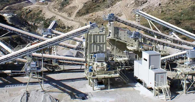 stationary crushing and screening plant