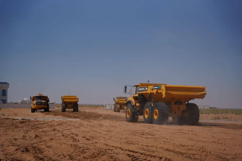 Volvo A40G articulated dump trucks