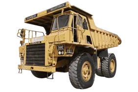 1982 Cat 769C Rigid Dump Truck White Background View - RD-0151