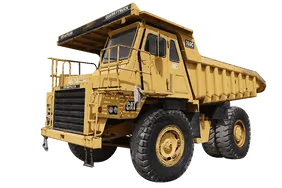 1982 Cat 769C Rigid Dump Truck White Background View - RD-0152