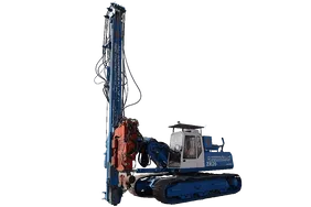 1989 Sennebogen Zeppelin ZR26 with ABI Vibro Hammer White Background Image