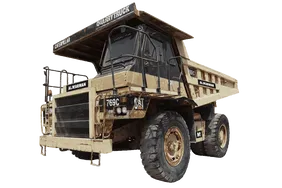 1995 Cat 769C Rigid Dump Truck White Background View - RD-0186