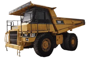 1999 Cat 769D Rigid Dump Truck White Background View - RD-0183