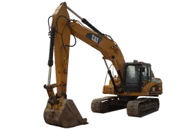 2007 CAT 320D Track Excavator White Background View - EX-0357