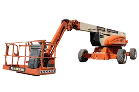 2008 JLG 1250AJP Articulated Boom Lift White Background View