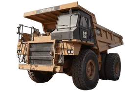 2010 Cat 773D Rigid Dump Truck White Background View - RD-0476