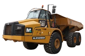 2011 Cat 740B Articulated Dump Truck White Background View