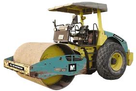 2017 Ammann ASC 100 Single Drum Roller White Background View - RO-0329