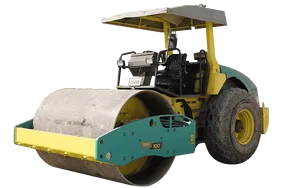 2017 Ammann ASC 100 Single Drum Roller White Background View - RO-0330