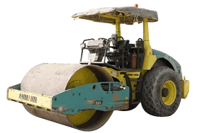 2017 Ammann ASC 100 Single Drum Roller White Background View - RO-0331