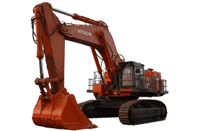 2017 Hitachi EX1200-6 Excavator White Background
